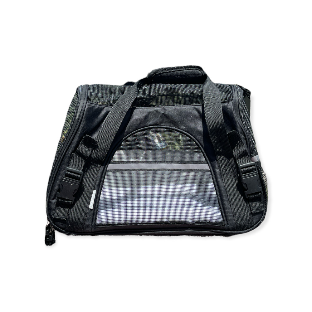 Black Small Pet Carrier Bag - Comfortable Travel Carrier